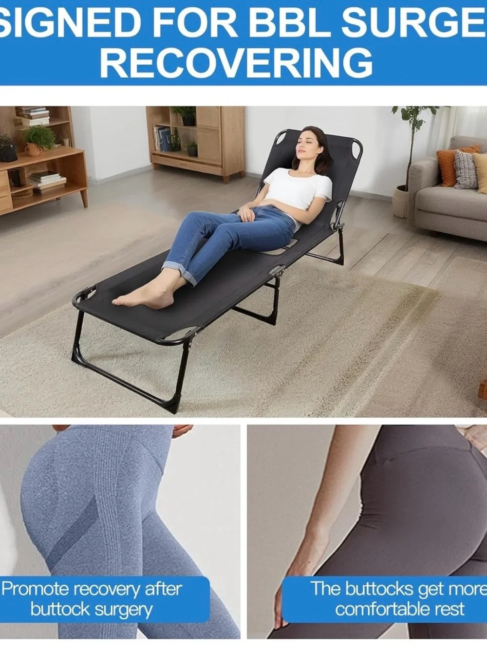 ULTIMATE AMAZING BBL RECOVERY BUNDLE LOUNGE CHAIR AND PILLOW
